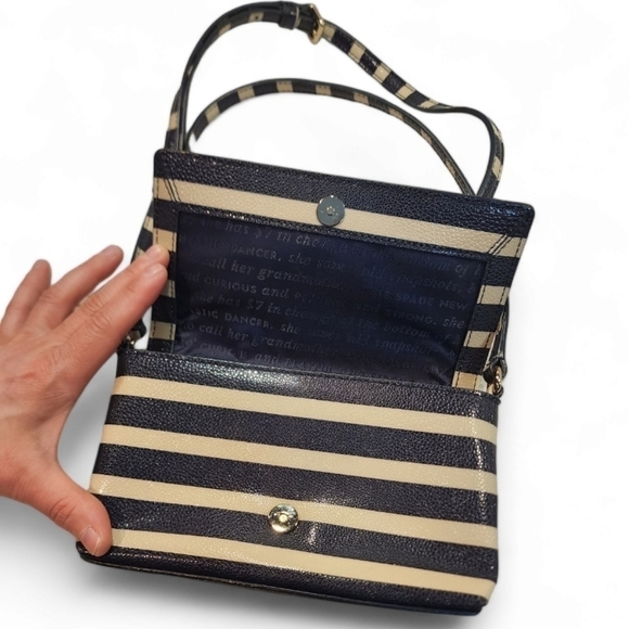 Nwt! Kate Spade Cedar Street Stripe Aster small crossbody shoulder bag - Picture 10 of 13
